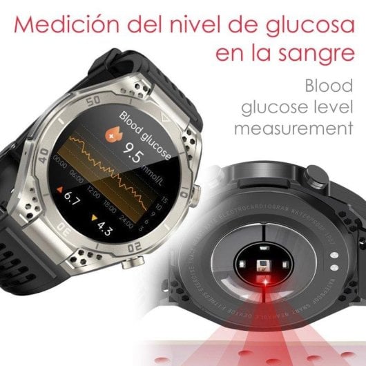 Dam Electronics Smartwatch JA01 Bluetooth 1,43'' AMOLED Preto IP67 Multidesportos