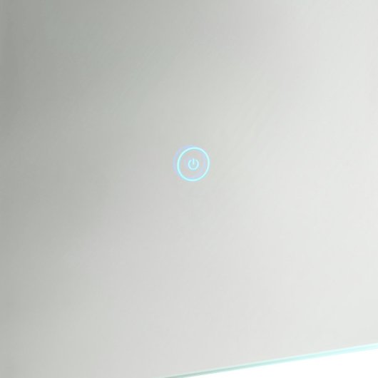 Kleankin Espejo De Baño Con Luz Led Con Función De Antivaho 70x2,7x50 Cm Plata