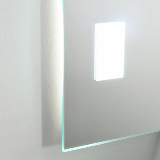 Kleankin Espejo De Baño Con Luz Led Con Función De Antivaho 70x2,7x50 Cm Plata