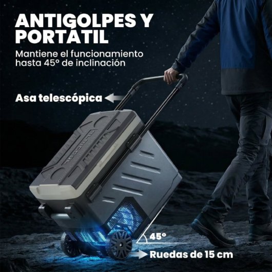 Outsunny Nevera Portátil Eléctrica 49l 12/24/240v Con Compresor Doble Zona Negro