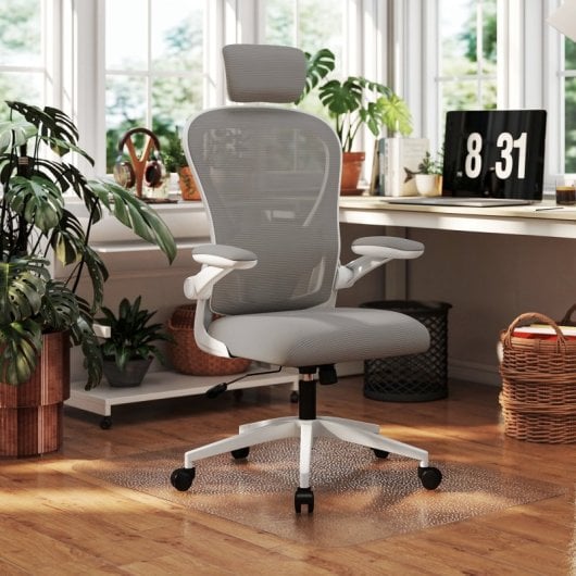 Homcom Conjunto De Oficina Incluye 1 Silla De Oficina Y 1 Alfombra Protectora
