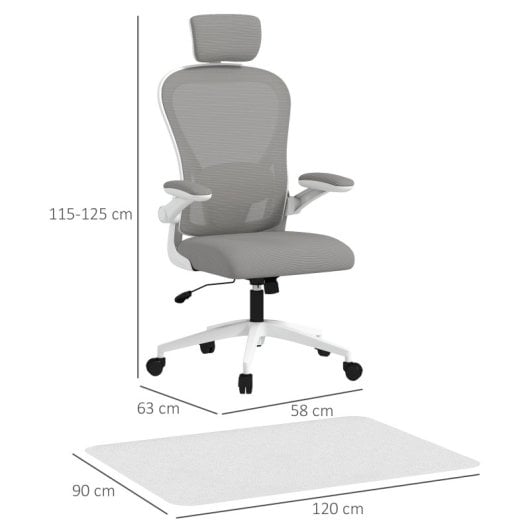 Homcom Conjunto De Oficina Incluye 1 Silla De Oficina Y 1 Alfombra Protectora