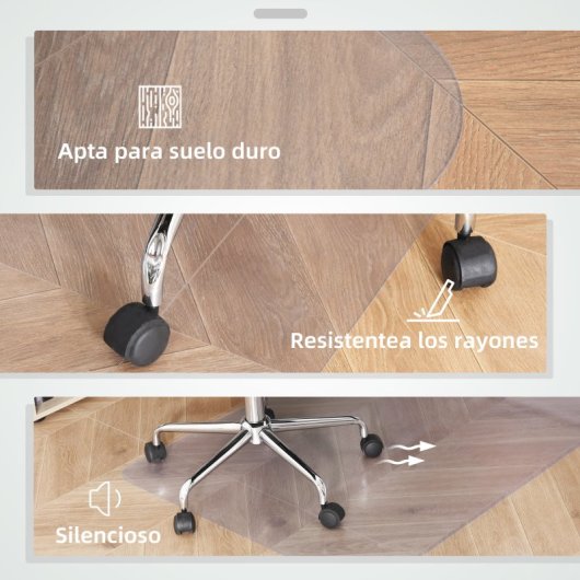 Homcom Conjunto De Oficina Incluye 1 Silla De Oficina Y 1 Alfombra Protectora