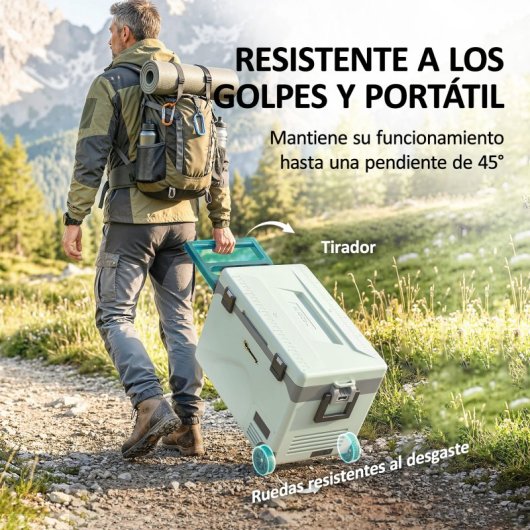 Outsunny Nevera Portátil Eléctrica 42,5 L Con Compresor Control Por App Ruedas