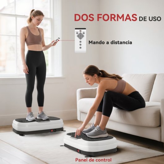 Sportnow Plataforma Vibratoria Con Mando A Distancia Pantalla Led 50 Velocidades