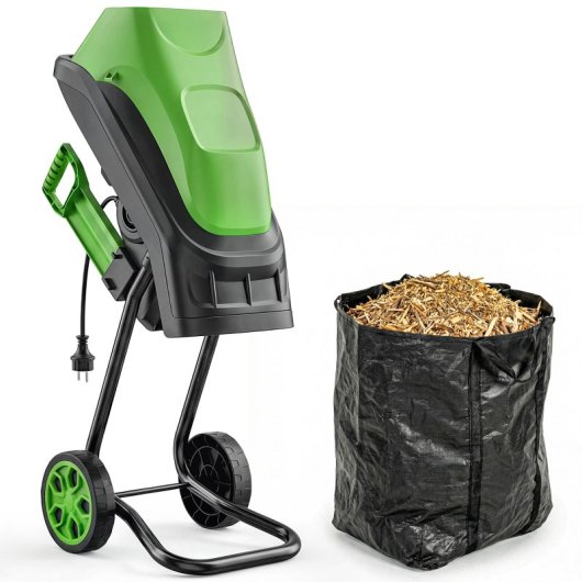 Outsunny Trituradora De Ramas Eléctrica 2500w Con 2 Cuchillas Para Ø44 Mm Ramas