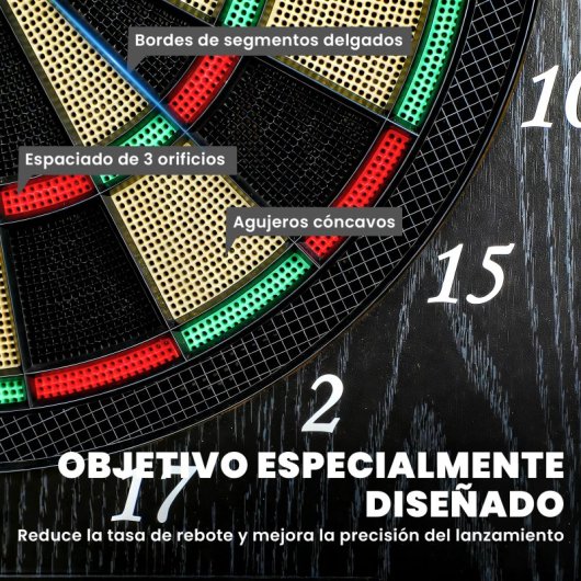 Sportnow Diana Electrónica Con 25 Juegos Y 202 Variaciones 96x65,5x7 Cm Negro