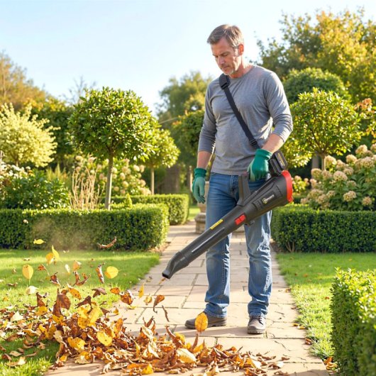 Outsunny Soplador De Hojas Sin Cable 18v Con 2 Baterías 4.0ah Y Cargador Negro