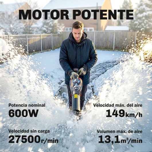 Outsunny Soplador De Hojas Sin Cable 18v Con 2 Baterías 4.0ah Y Cargador Negro