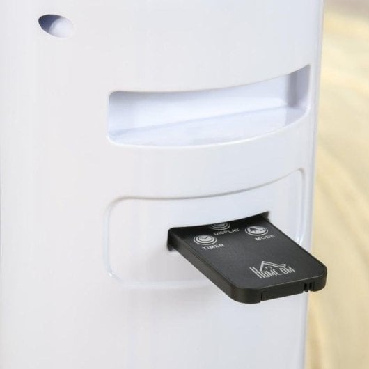 Homcom Ventilador De Torre 45w Con Control Remoto 3 Velocidade 3 Modos Blanco