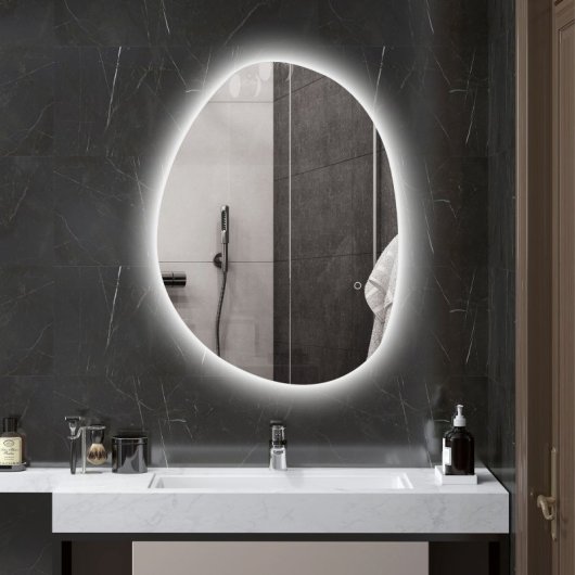 Homcom Espejo De Baño Con Luz Led 80x60 Cm Sin Marco Ip44