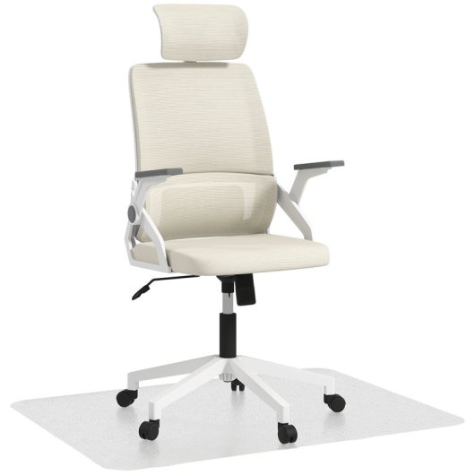 Vinsetto Conjunto De Oficina Incluye 1 Silla De Oficina De Malla Y 1 Alfombra