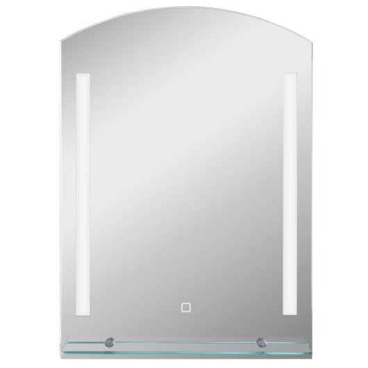 Kleankin Espejo De Baño Con Luces Led 70x50 Cm Con Interruptor Táctil Plata