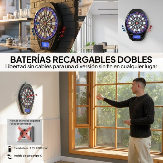 Sportnow Diana Electrónica Con 34 Juegos Y 2235 Programas 60,5x45,5x3,6 Cm