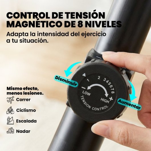 Homcom Bicicleta Estática Con Respaldo 8 Niveles Resistencia Volante Monitor Lcd