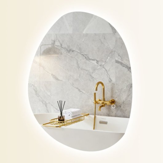 Homcom Espejo De Baño Con Luz Led 70x50 Cm Sin Marco Ip44