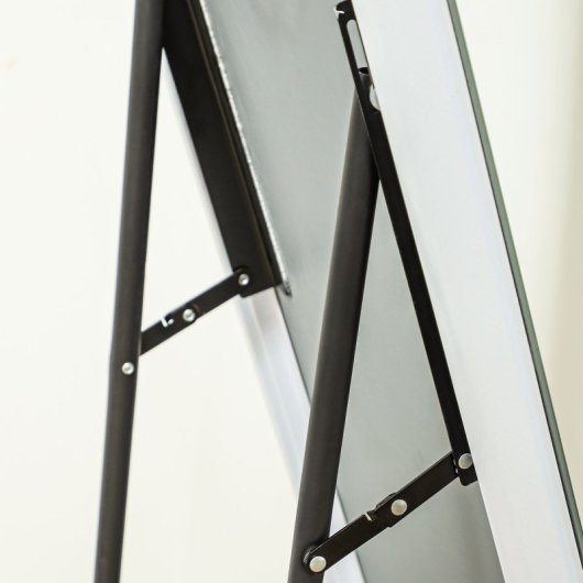 Homcom Espejo De Cuerpo Entero Con Luz Led 150x40 Cm Sin Marco Negro