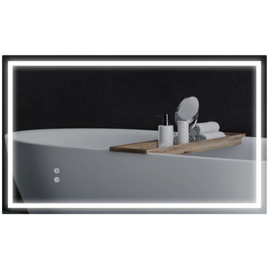 Homcom Espejo De Baño Con Luz Led 100x60 Cm Con Luz Retroiluminado