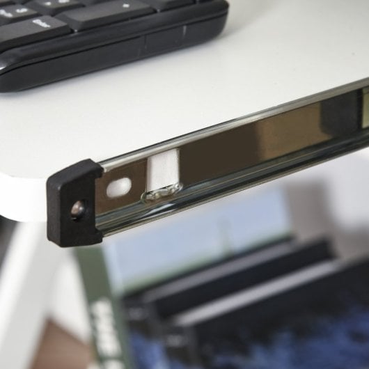 Homcom Mesa De Ordenador Con Ruedas 60x48 Cm Con Bandeja Para Teclado Blanco