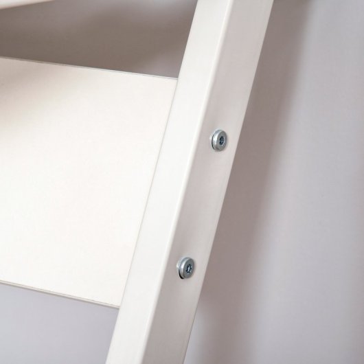 Homcom Mesa De Ordenador Con Ruedas 60x48 Cm Con Bandeja Para Teclado Blanco