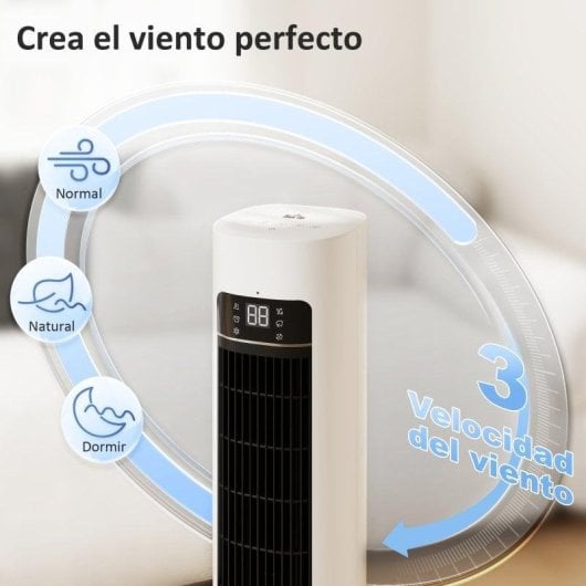 Homcom Climatizador Evaporativo De Torre 3 En 1 Con Depósito De 3 L Blanco