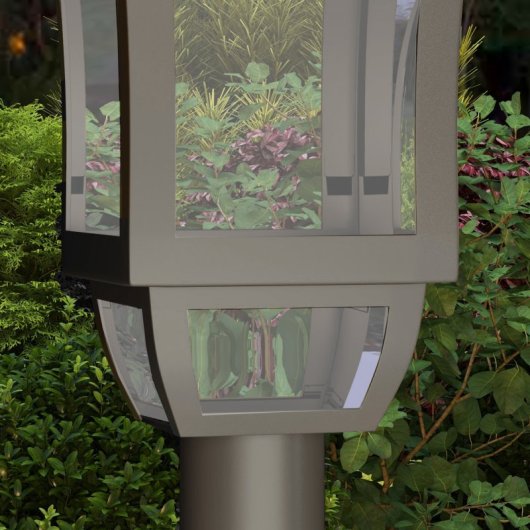 Outsunny Farola Solar Con Panel Solar Encendido Y Apagado Automático Negro