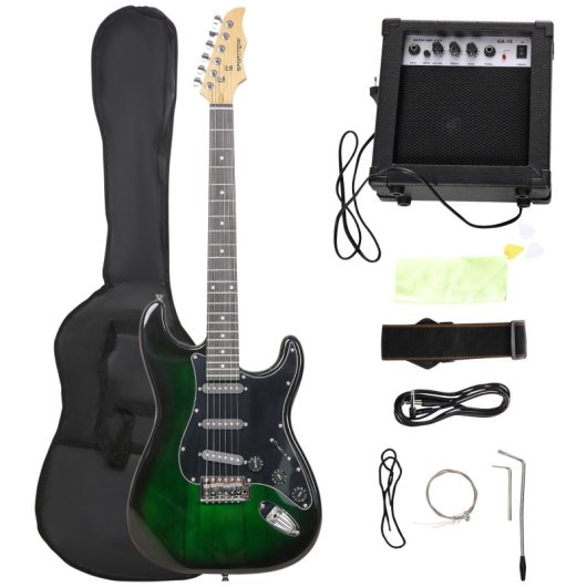 Sportnow Kit Guitarra Eléctrica Con Amplificador 15w Afinador Digital Y Cuerdas