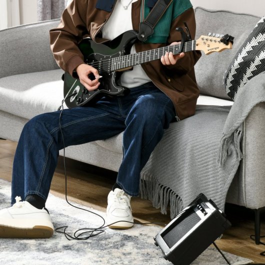 Sportnow Kit Guitarra Eléctrica Con Amplificador 15w Afinador Digital Y Cuerdas