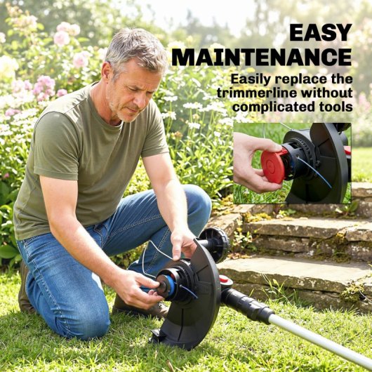 Outsunny Desbrozadora Batería 18v Con 2 Baterías De 4.0ah Y Cargador Plateado