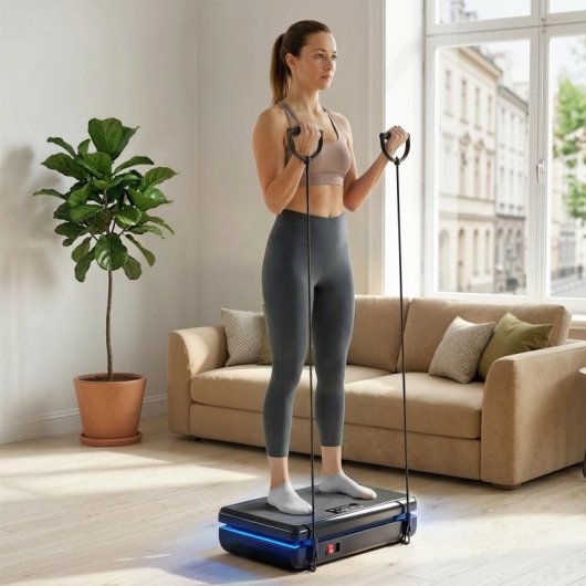 Sportnow Plataforma Vibratoria Con 120 Velocidades 5 Programas Pantalla Led