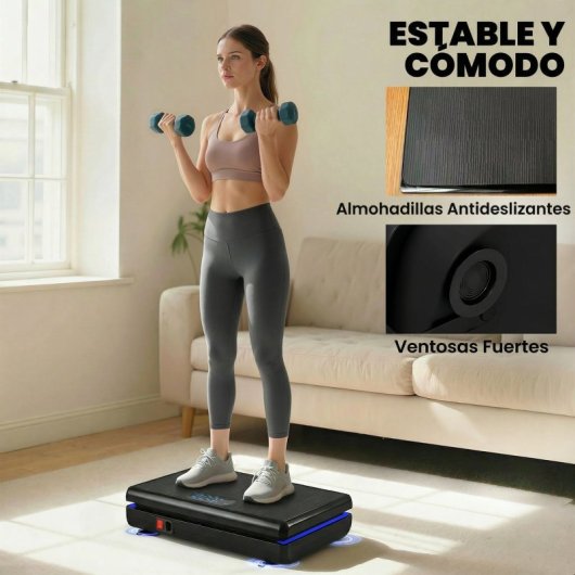 Sportnow Plataforma Vibratoria Con 120 Velocidades 5 Programas Pantalla Led