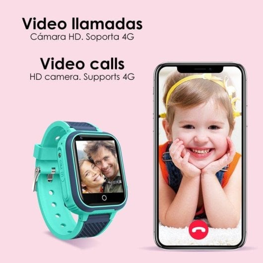 Dam Electronics LT21 Smartwatch Bambini 4G GPS WiFi 1,4 Pollici Touch Camera