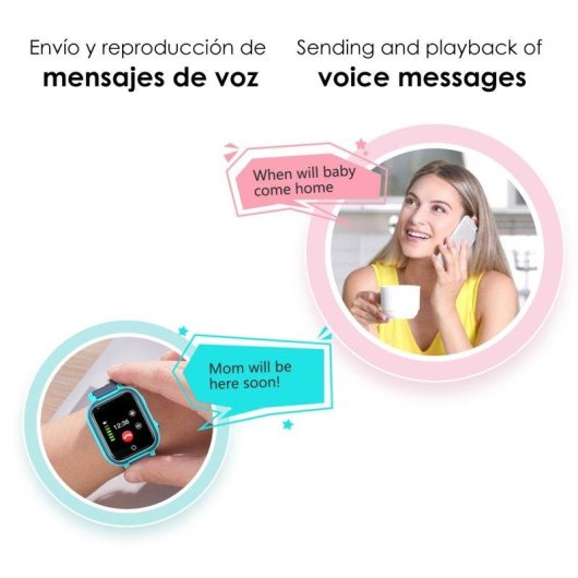 Dam Electronics LT21 Smartwatch Bambini 4G GPS WiFi 1,4 Pollici Touch Camera