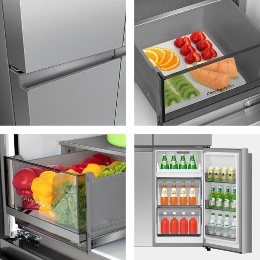 Frigorífico Americano Hisense RQ5P640SSSD Total No Frost 179 cm 647 L D Acero inoxidable WiFi