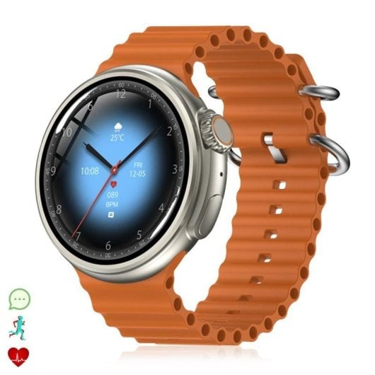 Dam Electronics Smartwatch Z78 Ultra Bluetooth 1,52 pollici Metallo Silicone Nero