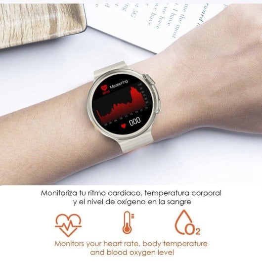 Dam Electronics Smartwatch Z78 Ultra Bluetooth 1,52 pollici Metallo Silicone Nero