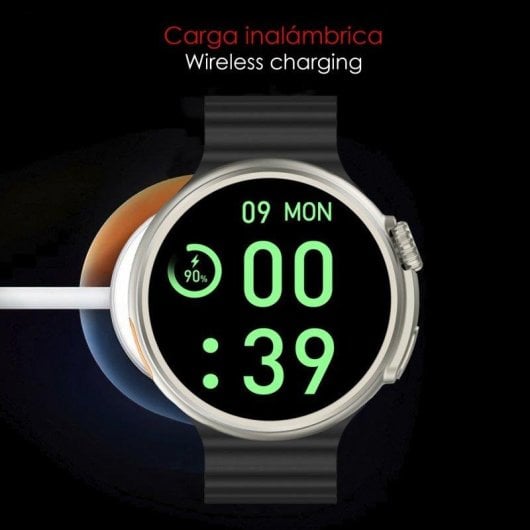Dam Electronics Smartwatch Z78 Ultra Bluetooth 1,52 pollici Metallo Silicone Nero
