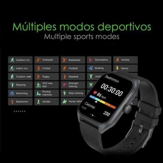 Dam Electronics Smartwatch Qx5 Bluetooth 1,96'' Alluminio Argento IP67 Multisport