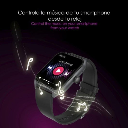 Dam Electronics Smartwatch Qx5 Bluetooth 1,96'' Alluminio Argento IP67 Multisport