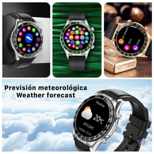 Dam Electronics Smartwatch E18 Pro Bluetooth NFC 1,32 pollici Metallo Silicone IP67