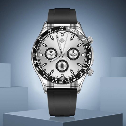 Dam Electronics Smartwatch E18 Pro Bluetooth NFC 1,32 pollici Metallo Silicone IP67