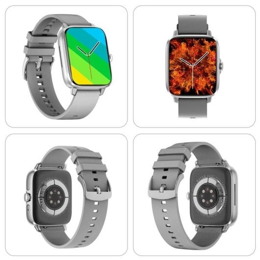 Dam Electronics Smartwatch DT102 Bluetooth 44mm IPS Schwarz 1,9'' IP67 Pulsmesser ECG