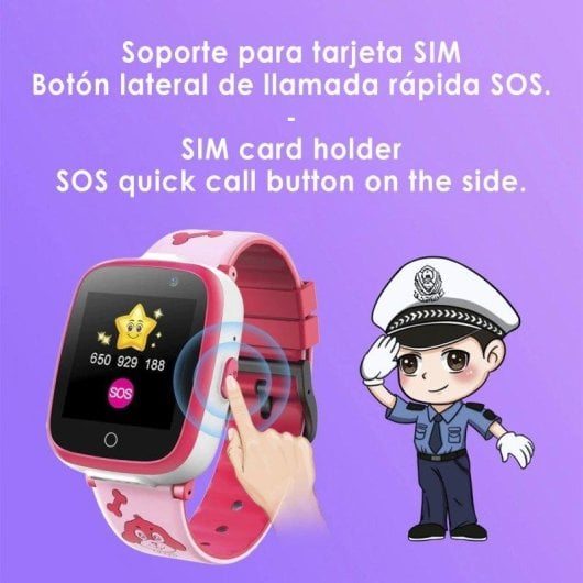 Dam Electronics Smartwatch S6 Game Doppia Fotocamera Chiamate SOS Slot SIM 1,54"