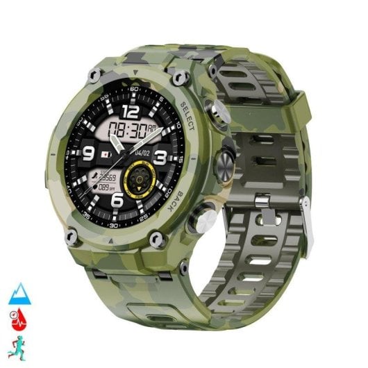 Dam Electronics Smartwatch Q666K Bluetooth 1,28 pollici Metallo IP68 Pulsometro Tensiometro