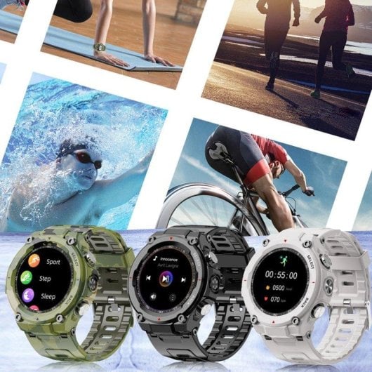 Dam Electronics Smartwatch Q666K Bluetooth 1,28 pollici Metallo IP68 Pulsometro Tensiometro