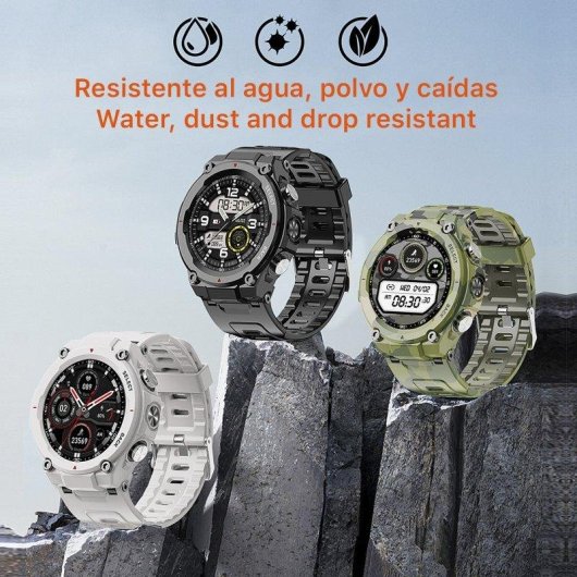 Dam Electronics Smartwatch Q666K Bluetooth 1,28 pollici Metallo IP68 Pulsometro Tensiometro