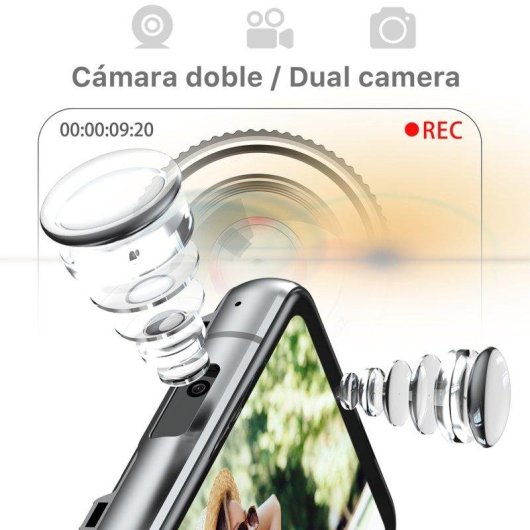 Dam Electronics Smartwatch Phone S999 4G GPS 2,88'' Android 9.0 Quad Core Nero 4GB 64GB