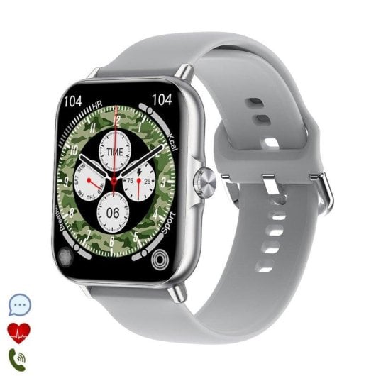 Dam Electronics A01 Bluetooth 40mm Pantalla Táctil Gris Silicona IP68 SpO2 Pulsómetro