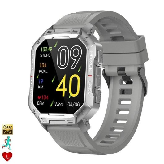 Dam Electronics Smartwatch NX3 Outdoor Bluetooth 1,83'' Nero Metallo IP67 Pulsossimetro SpO2