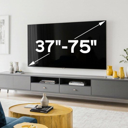 UNYKAch UK1295 Soporte TV Pared Doble Brazo 37 a 75" VESA 100x100 a 600x400 Máx 45Kg